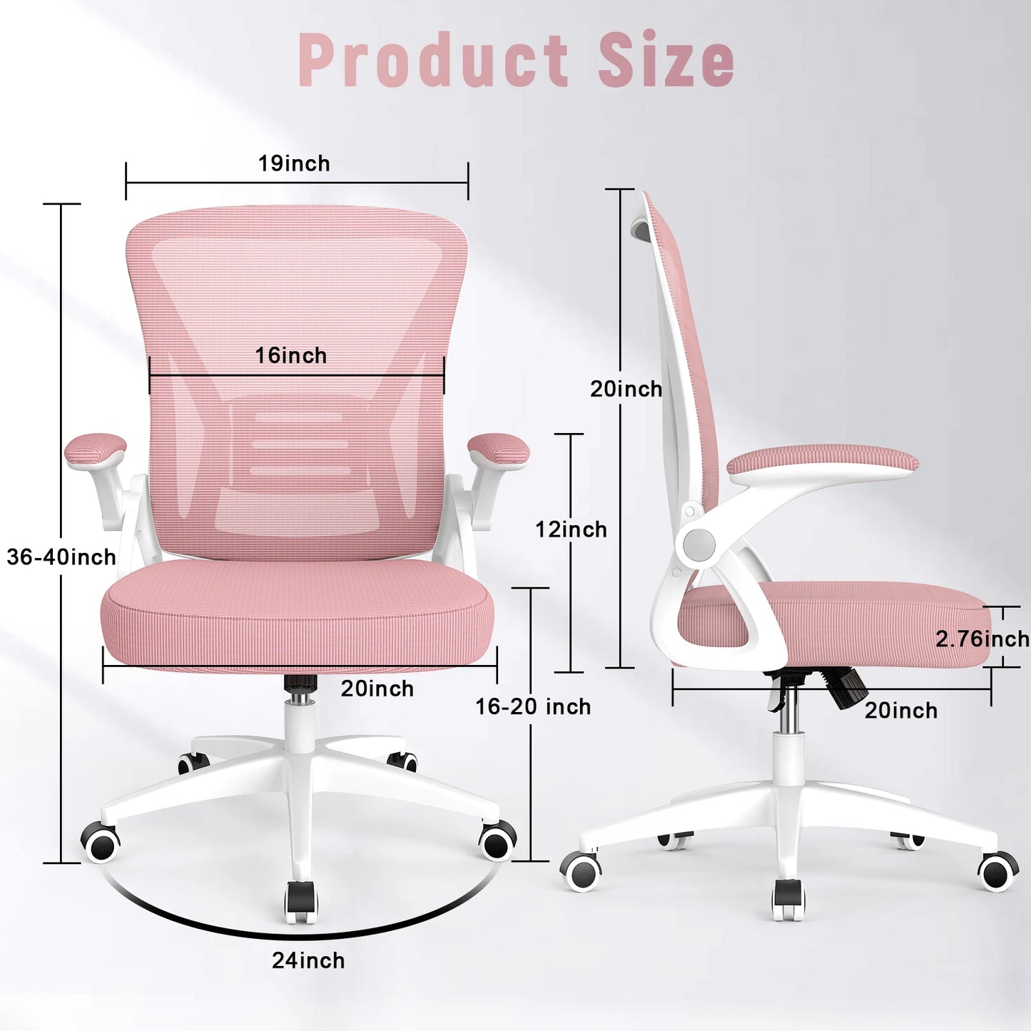 Ergonomic Mesh Office Chair, High Back with Lumbar Support, Adjustable