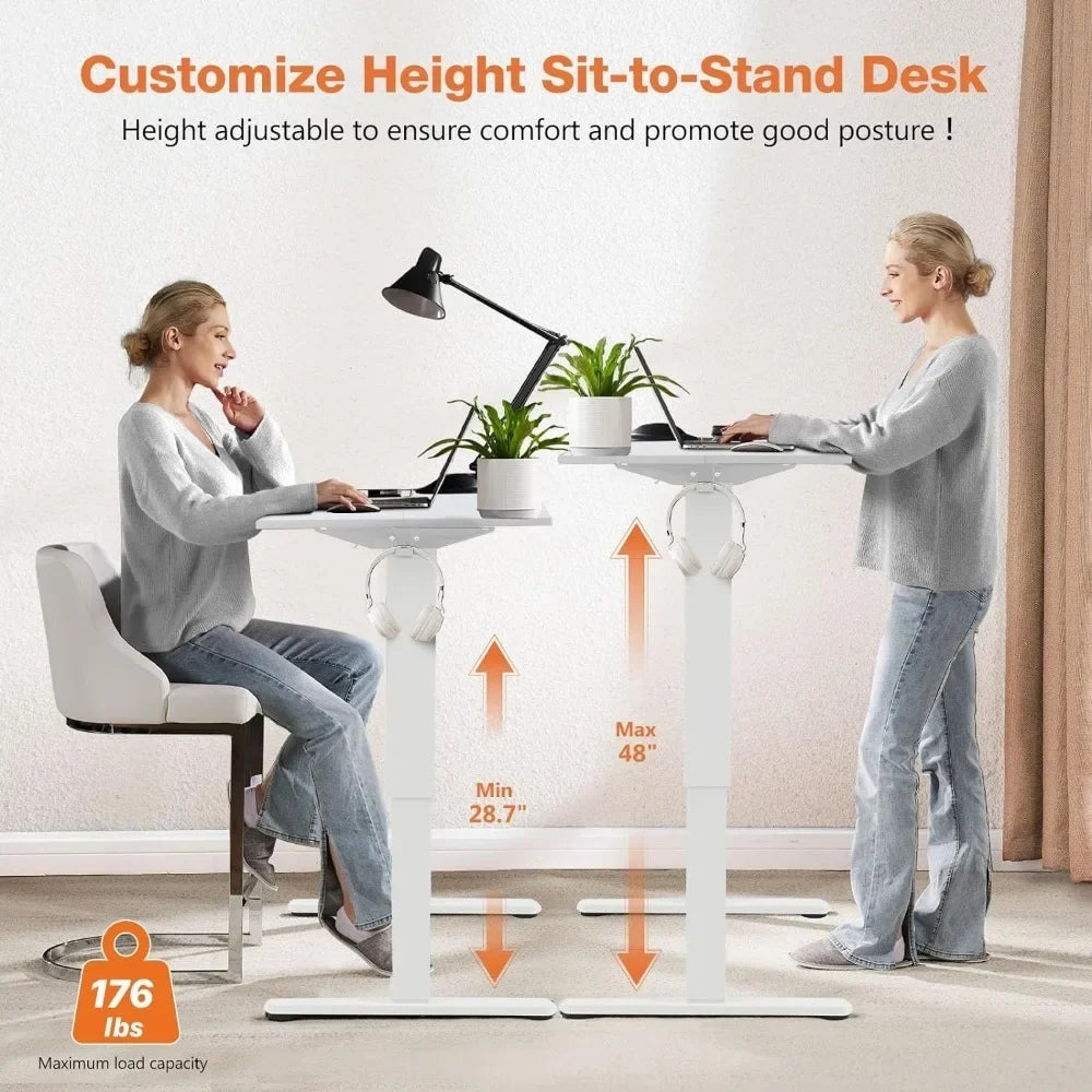 Electric Standing Desk, 40x24 inch, Adjustable Height